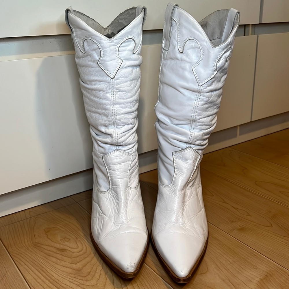 Aldo white boots